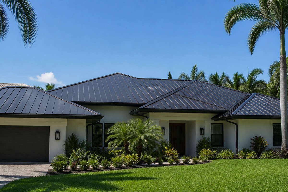 Metal roof in the heat in Wimauma